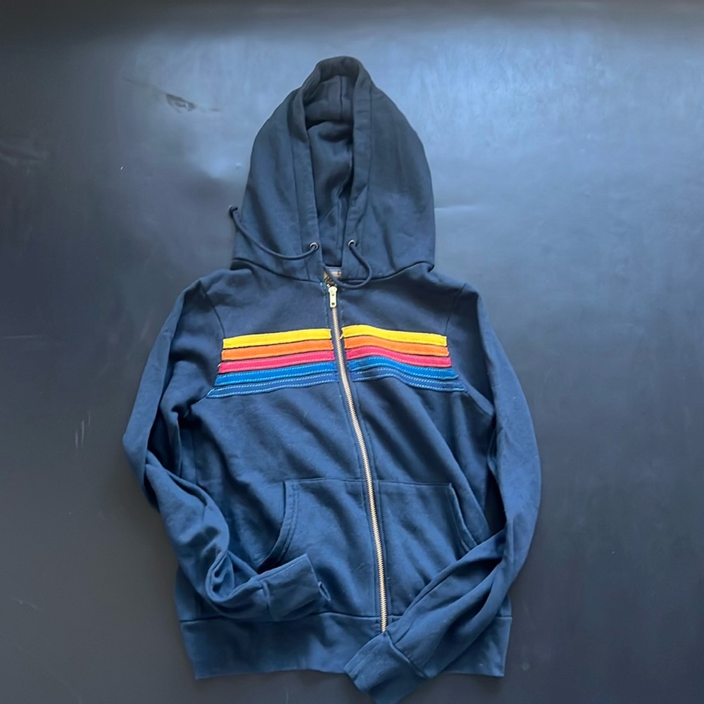 Aviator Nation 5 stripe charcoal hoodie

Barely worn
